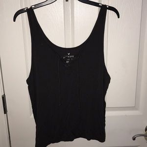 American Eagle lace up tank